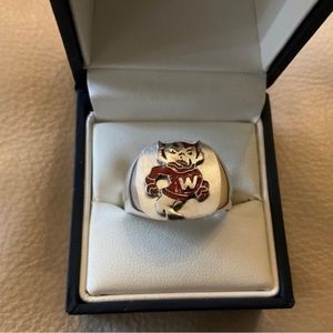Sterling Silver University of Wisconsin Badgers Signet Ring